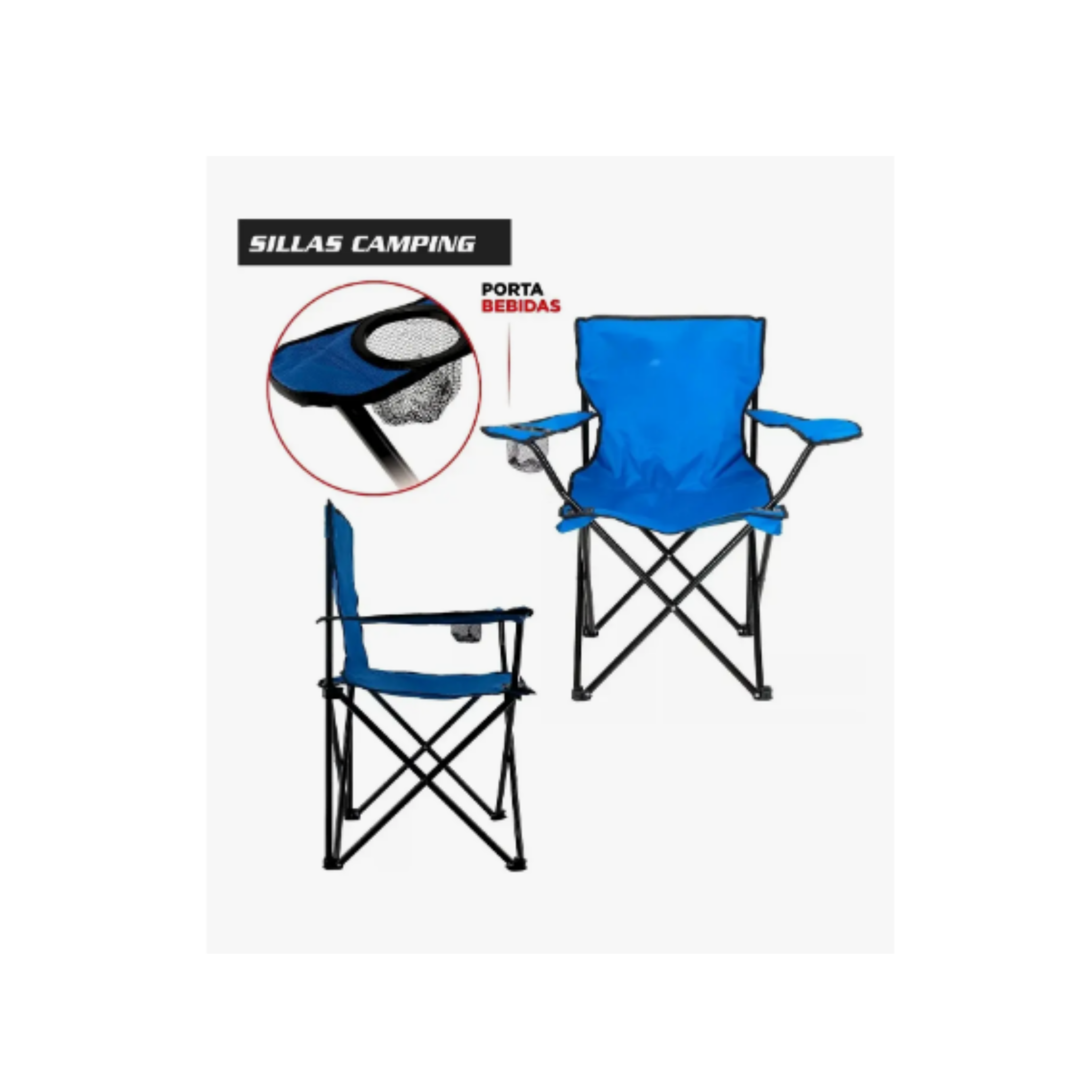 Materiales de la estructura Caño Material del asiento Tela Oxford Altura 80 cm