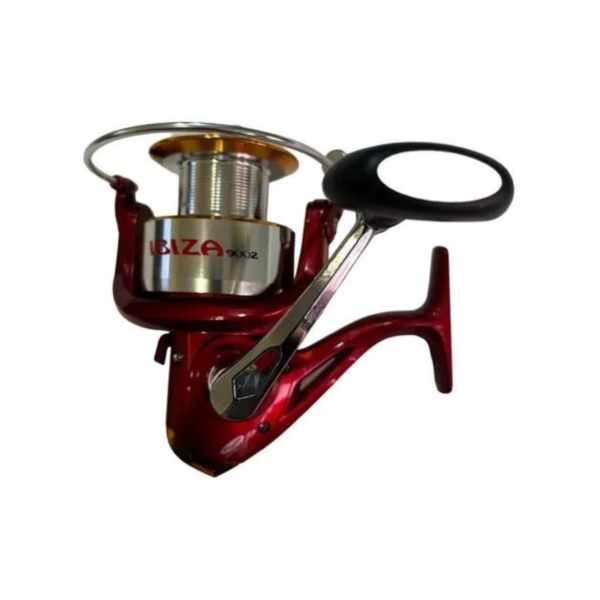 REEL FRONTAL PESCA SEÑUELO ROJO