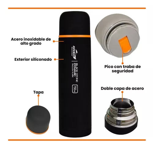PICO MATERO DOBLE PARED DE ACERO INOX. 24HS.