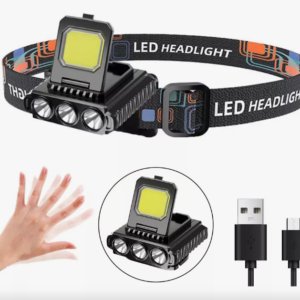 Linterna De Cabeza Led Recargable USB Minera 4 Luces