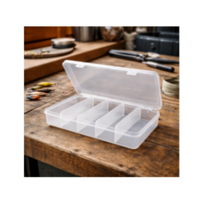 caja transparente con divisiones