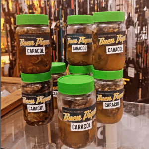 envasado caracol en frasco carnada