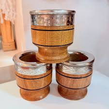 ALGARROBO VIROLA DE ACERO FORMA DE COPA