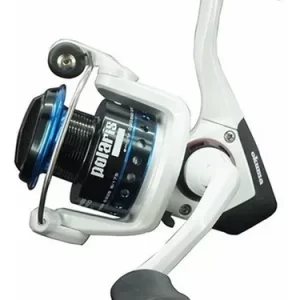 ruleman de acero inoxidable. Cuerpo de grafito. Carretel de aluminio. 1 ruleman de acero inoxidable. Piñon de bronce