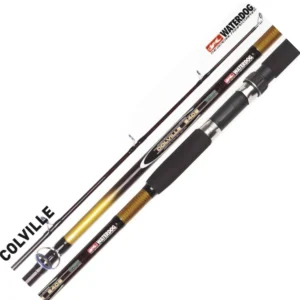 2 tramos -Composición: fibra de vidrio -Pasahilos: 3+ puntera -de cerámica -Plomada 100 grs-200 grs