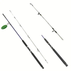 Caña ideal para pesca variada de embarcado. Composición 100 % fibra de vidrio 2 tramos Action : 100-250 grs Pasahilos de cerámica 5 + puntera resistente con luz led.