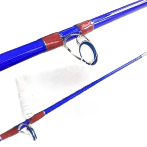 Peso de la caña de pescar: 199 g Peso del señuelo: 40 g Resistencia: 14Lbs. Acción: Acción rápida Largo total: 1.95 m La barra de la caña esta fabricada de grafito compuesto. Cantidad de guías: 5. Cantidad de tramos desmontables: 2.