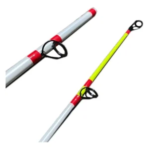 IDEAL PESCA VARIADA  2 TRAMOS  FIBER CLASS MUY LIVIANA Y RESISTENTE. PASAHILOS DE PORCELANA PORTAREEL EN GRAFITO  LANZAR HASTA 300 GRS DE PLOMADA.