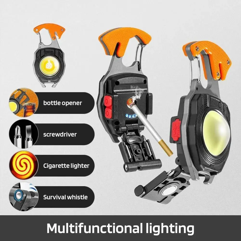 Linterna Led Multifunción Recargable Iman Destapador Gancho - Imagen 4
