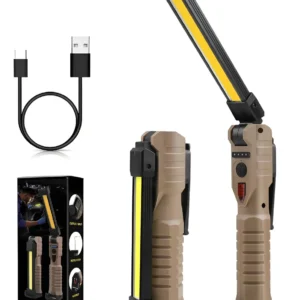 Linterna Recargable Led Con Iman 3 Tipo De Luz + Power Bank