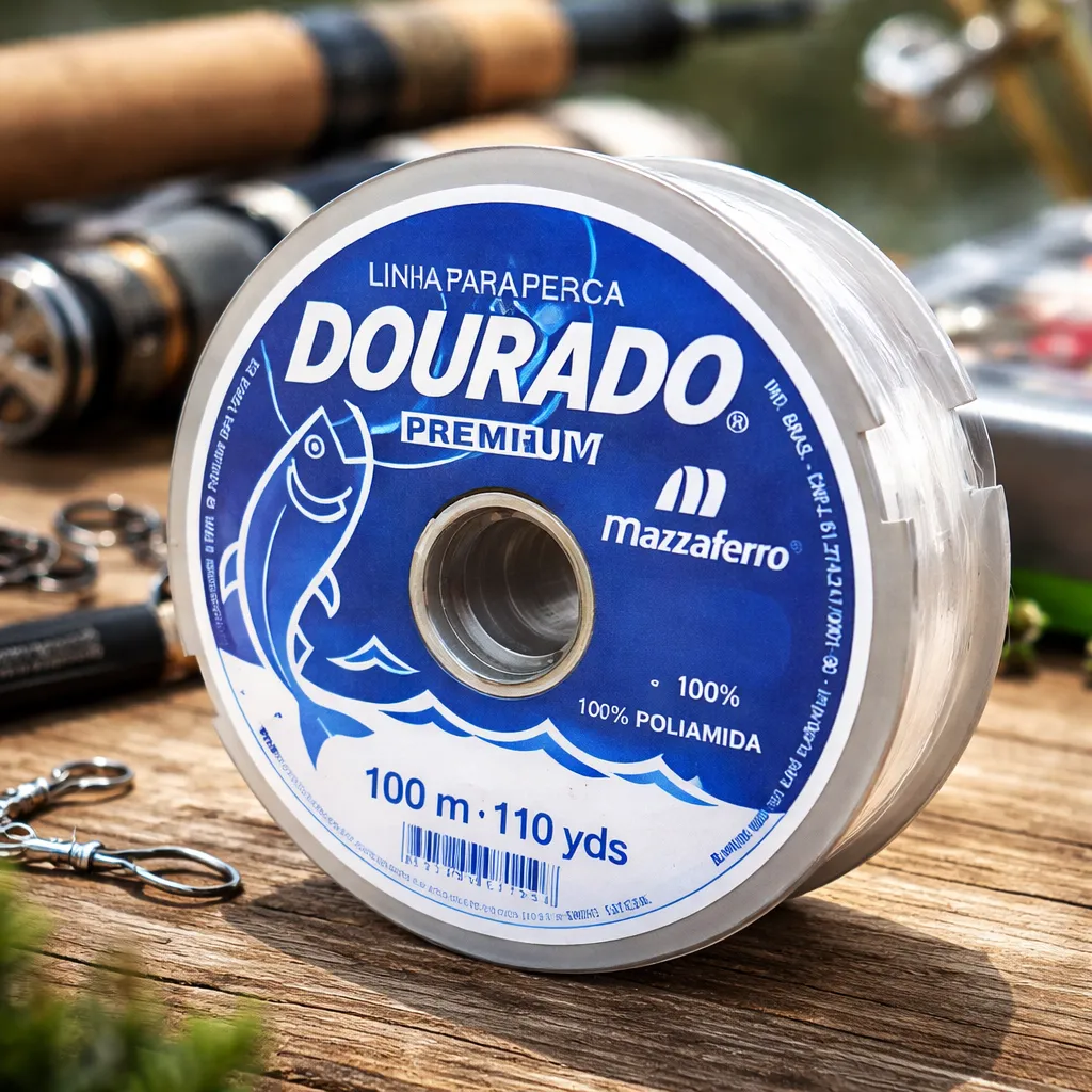 Nylon Tanza Dourado Premium Uv Transparente 100 mts - Imagen 2