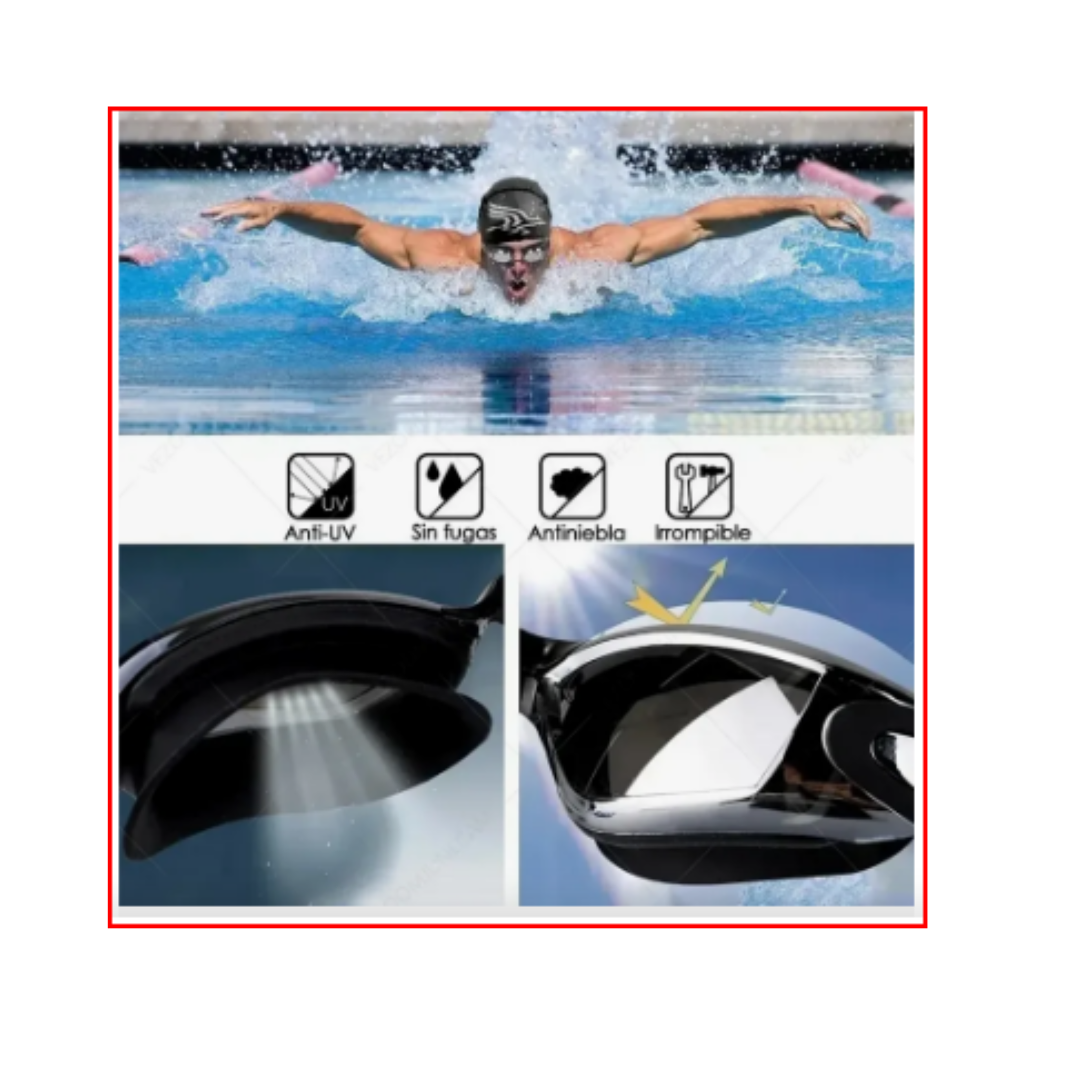 Antiparras gafas de natación - Imagen 3