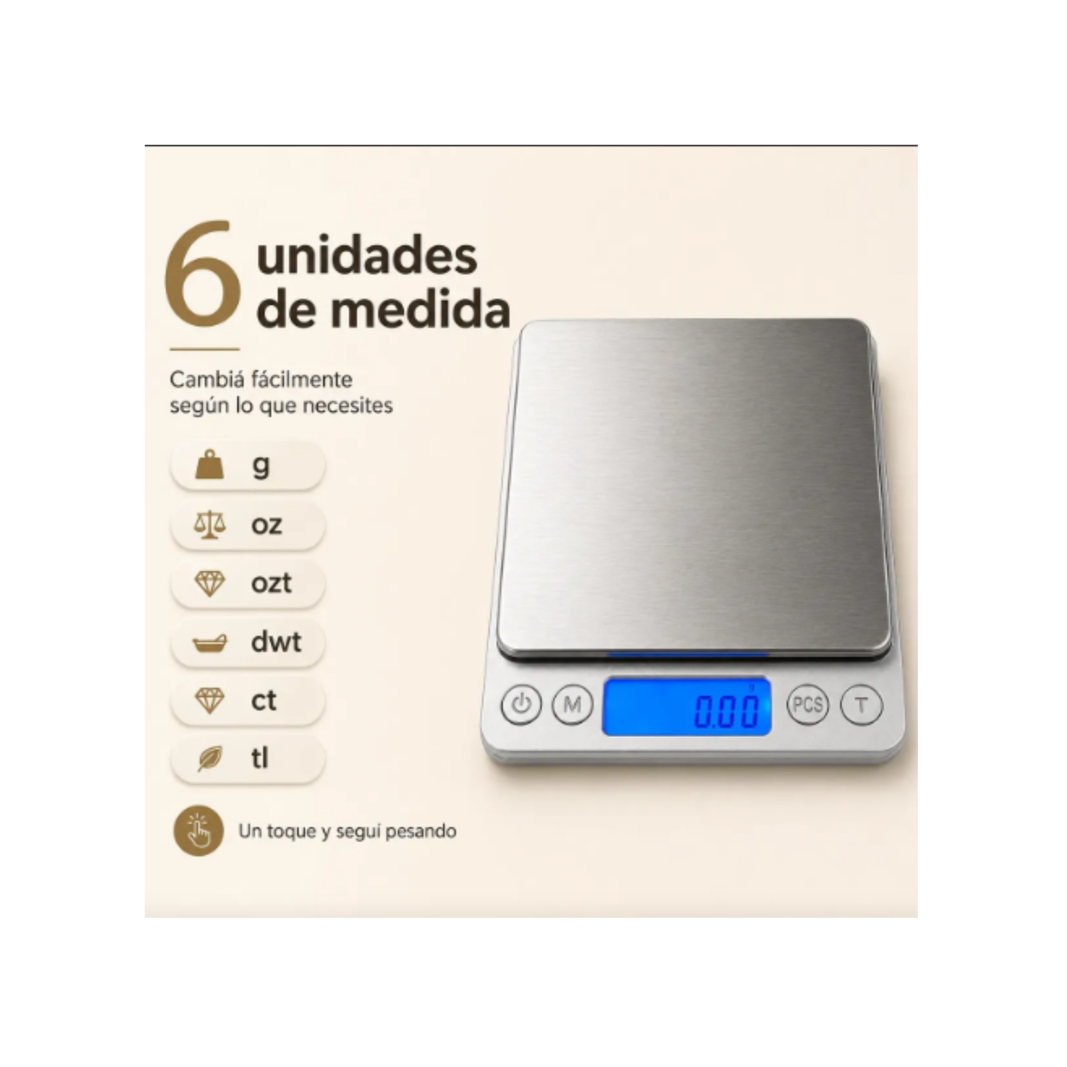 Balanza Digital Gramara 500g X 0.01g Tara Conteo - Imagen 3